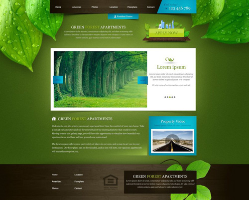 作品欣賞：五個(gè)清新綠色網(wǎng)頁設(shè)計(jì)