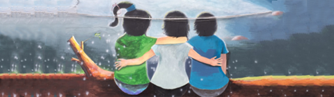 「為愛上色」藝術(shù)+攜iColor設(shè)計師秋天 墻繪夏日里的童趣