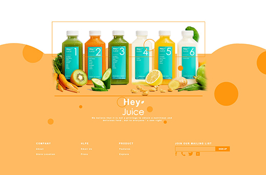 美食飲料網(wǎng)頁設計