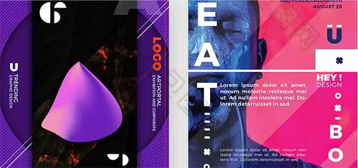 不會(huì)設(shè)計(jì)海報(bào)，記住一種手法“重疊設(shè)計(jì)”套路